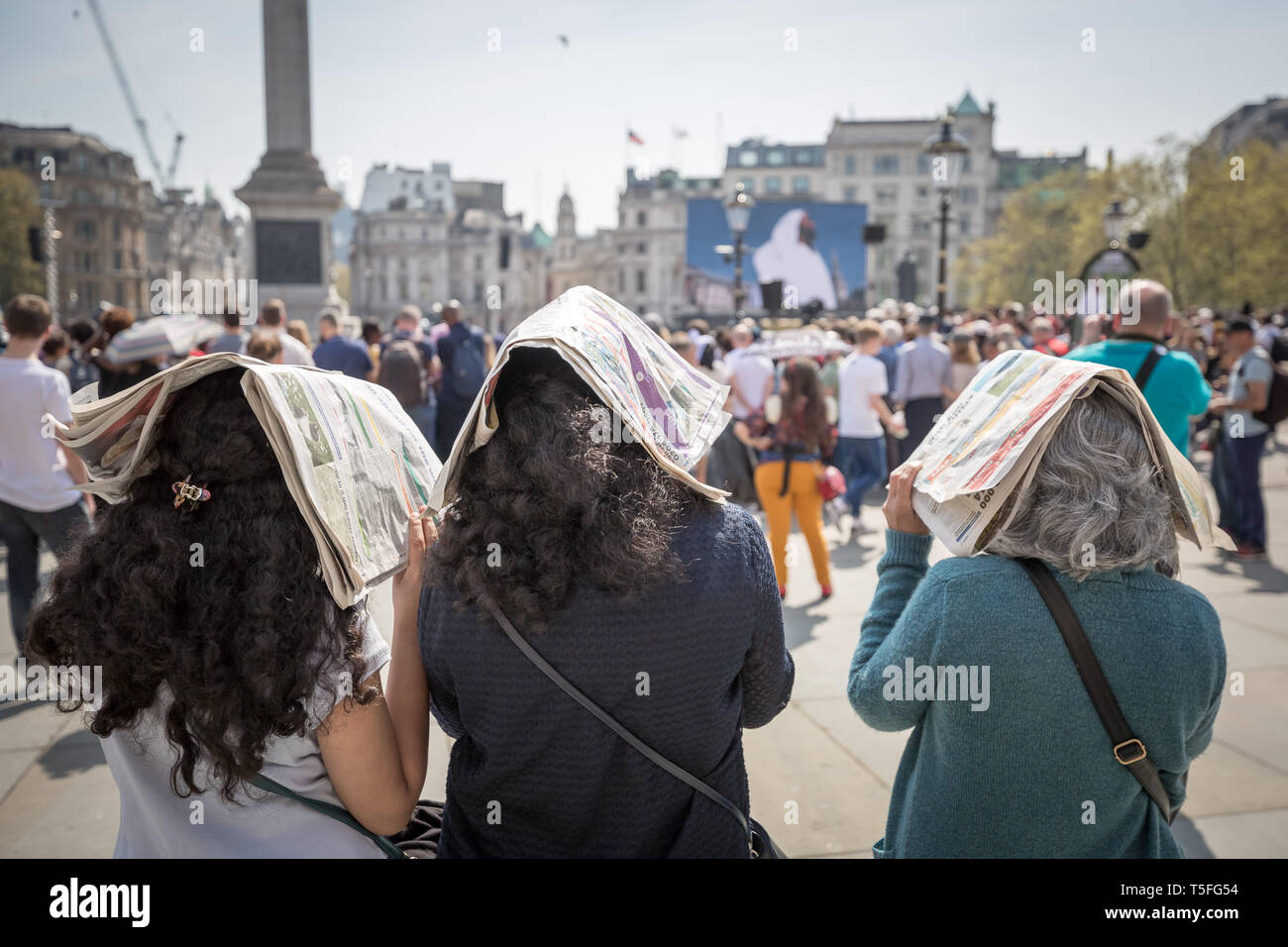 Die Passion Jesu spielen durch die Wintershall Charitable Trust in Trafalgar Square am Karfreitag, London, UK Stockfoto