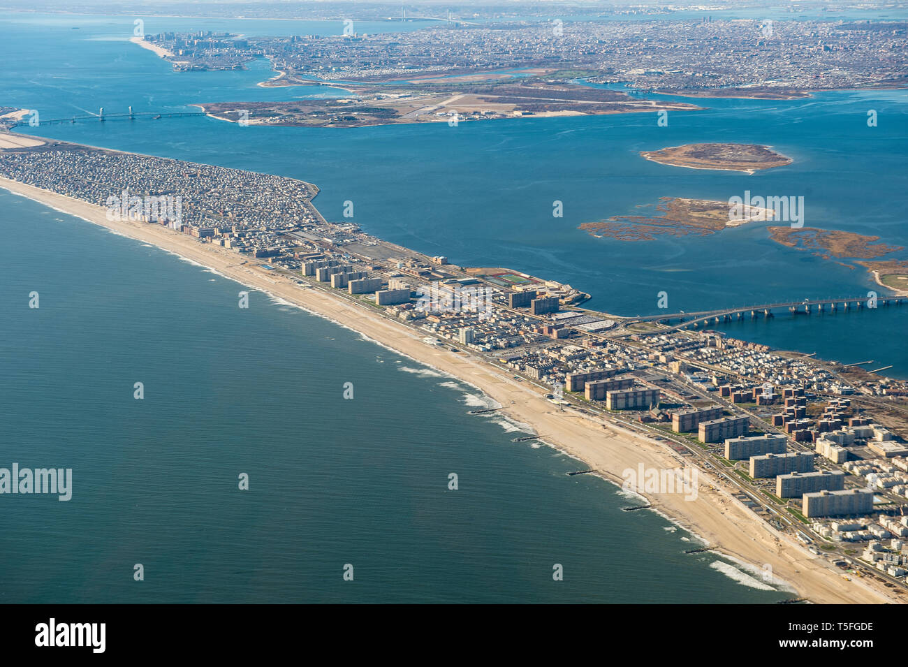 USA, Luftaufnahme von New York Stockfoto