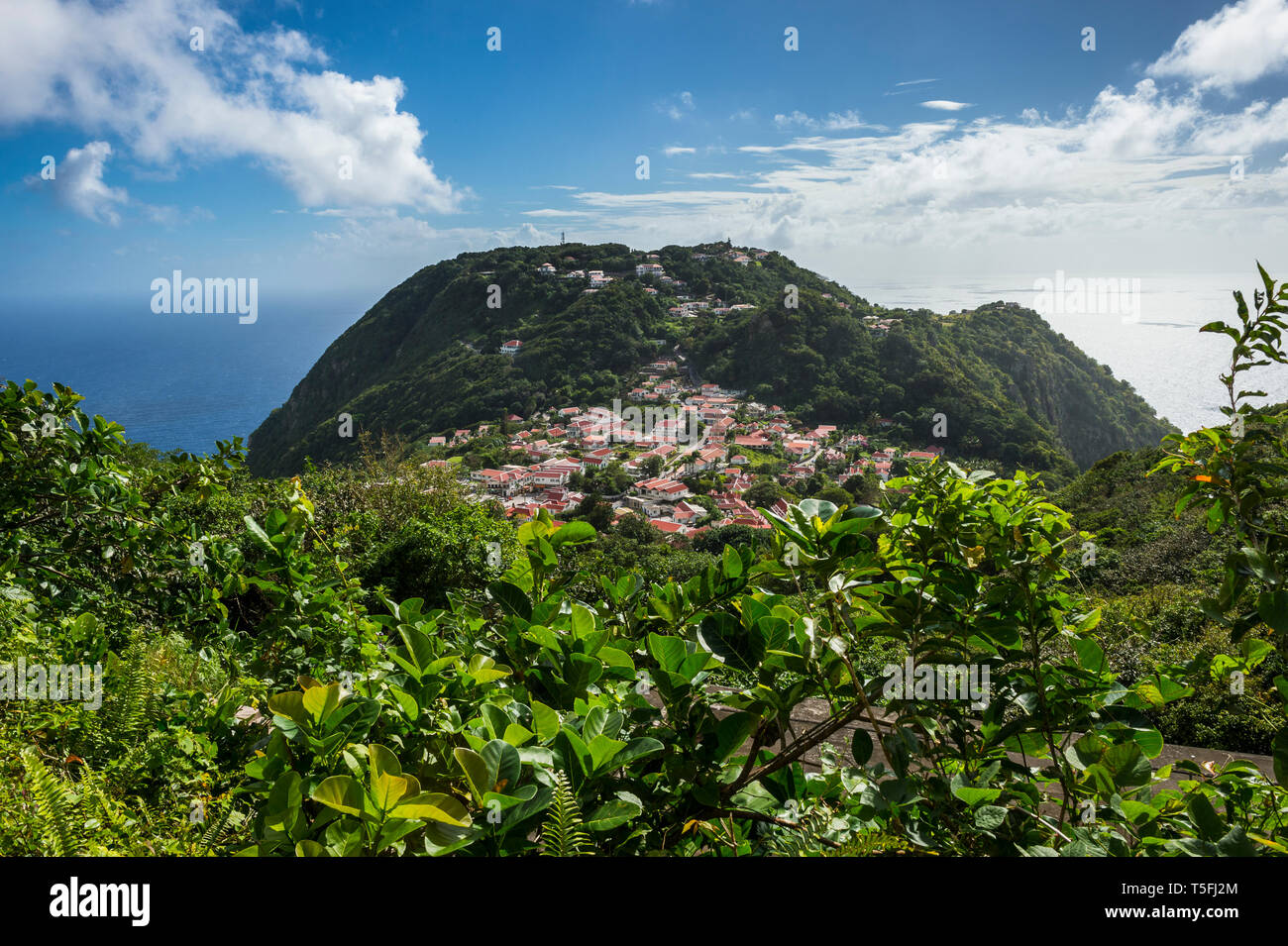 Karibik, Niederländische Antillen, Saba, Ushuaia Stockfoto