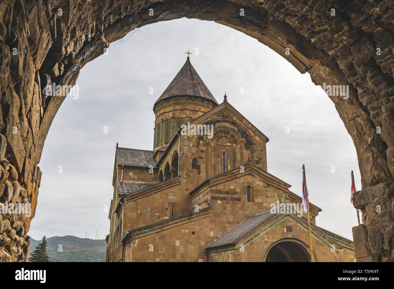 Georgien, Mtskheta, Svetitskhoveli Kathedrale Stockfoto