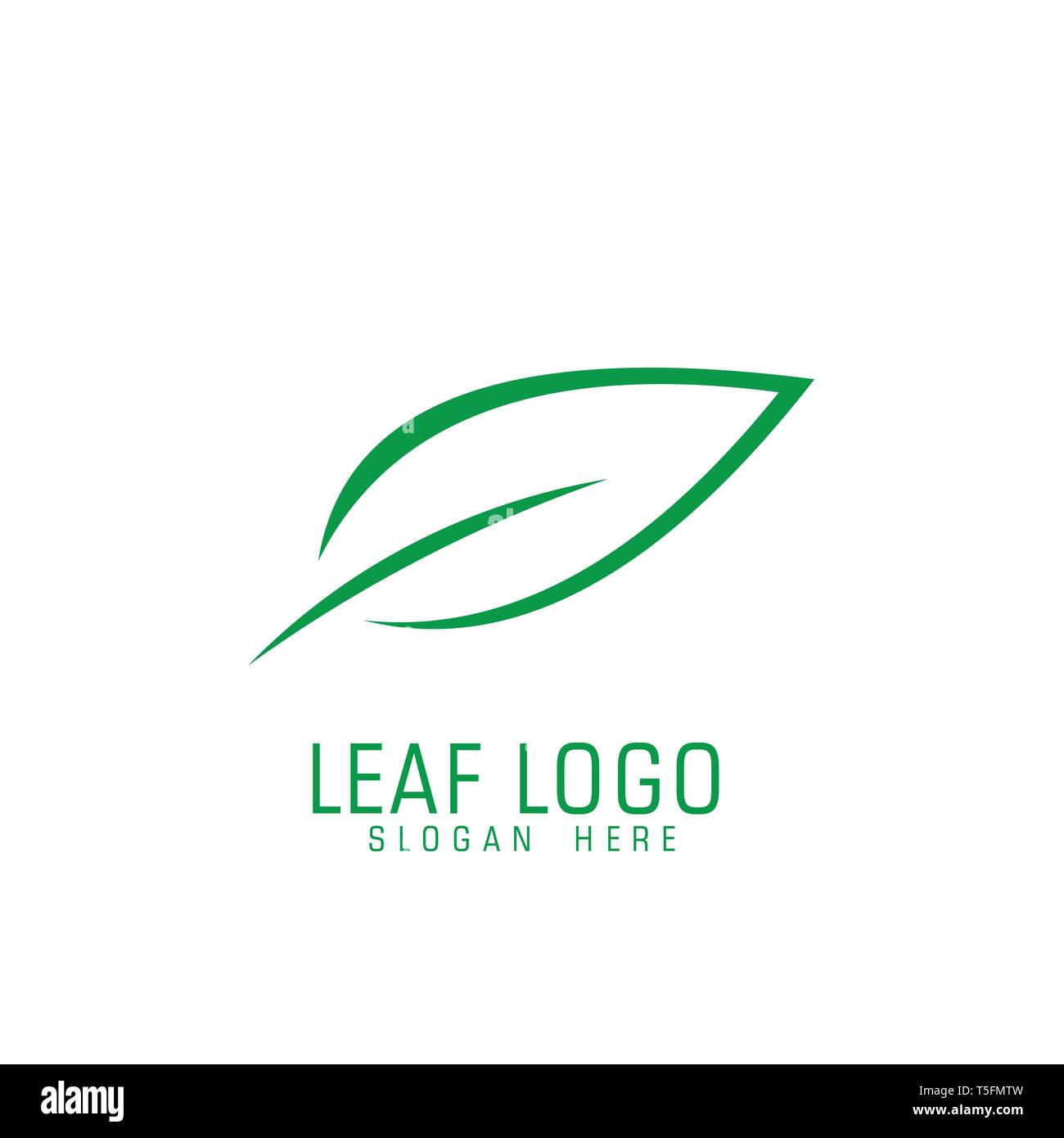 Leaf logo, einfache leaf Logo Vorlage. Stock Vektor