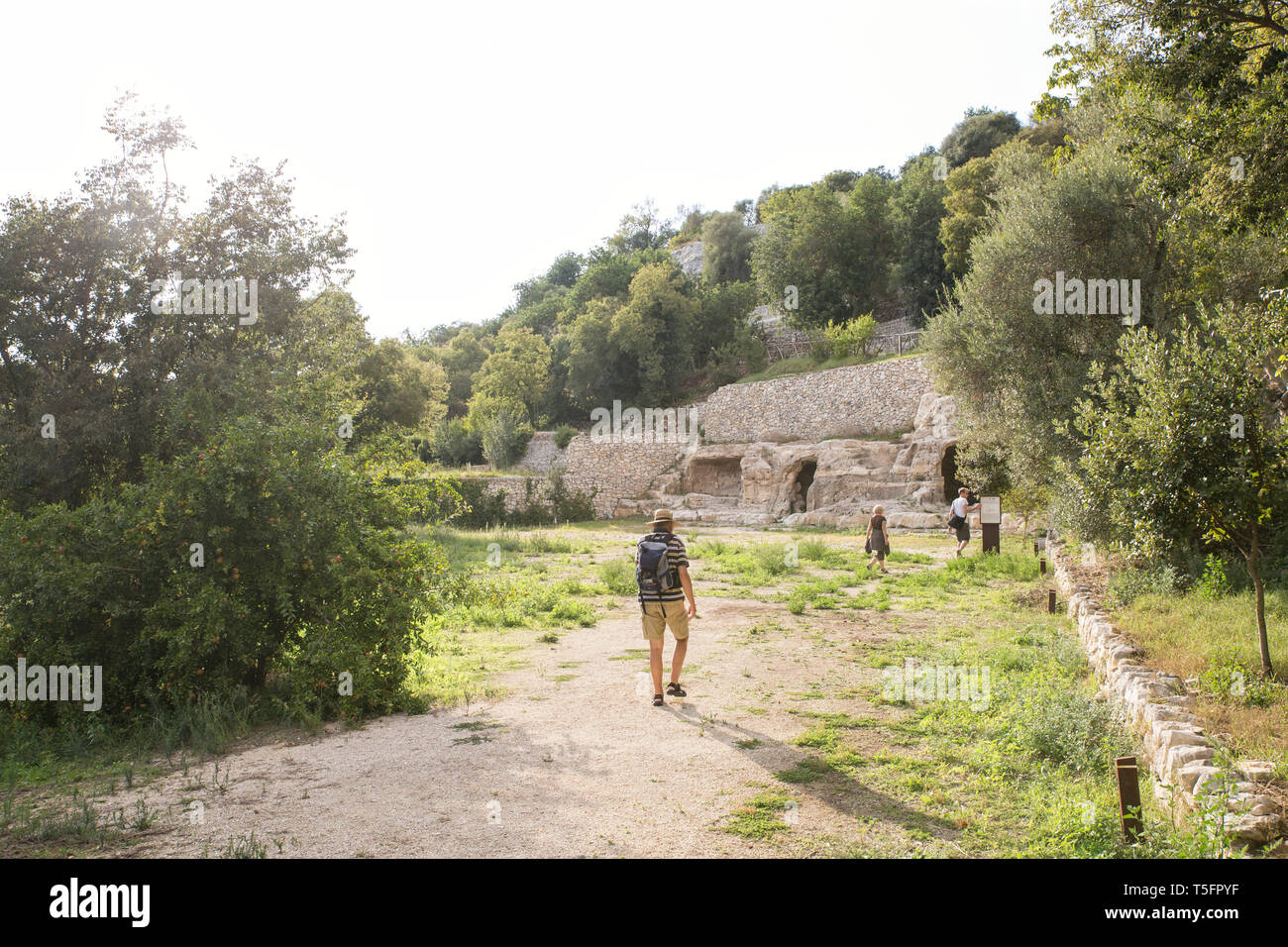 Italien, Sizilien, Provinz Ragusa, Parco Archeologico Forza, Cava d'Ispica Stockfoto