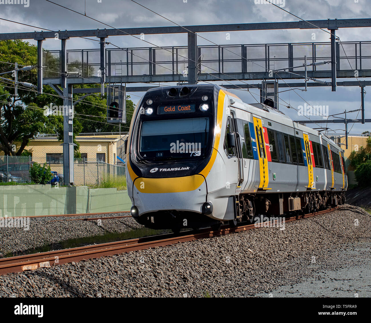 Zug zur Gold Coast vom Flughafen Brisbane NGR Züge Stockfoto