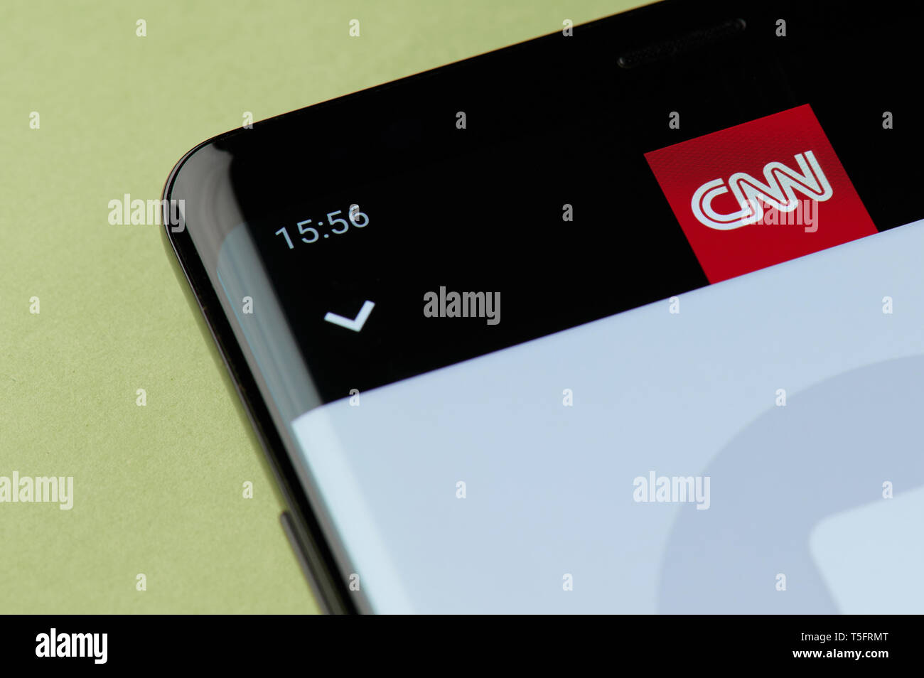 New York, USA - 22. April 2019: CNN news mobile App interface Bildschirm des Smartphones Stockfoto