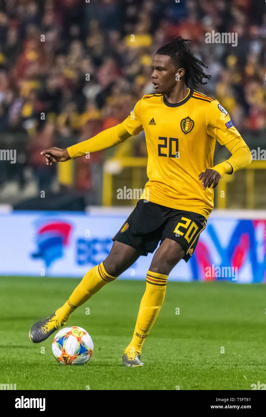 Brüssel, Belgien - 21. März 2019. Belgien National Football Team defender Dedryck Boyata während der UEFA EURO 2020 Qualifikation Belgien vs Russland Stockfoto