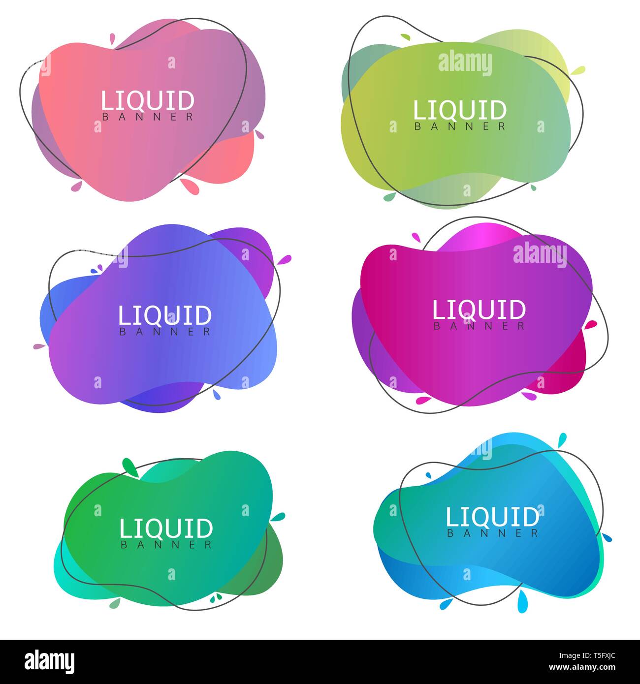 Abstrakte Farbe trendige Flüssigkeit Banner ist. Vector Illustration Stock Vektor