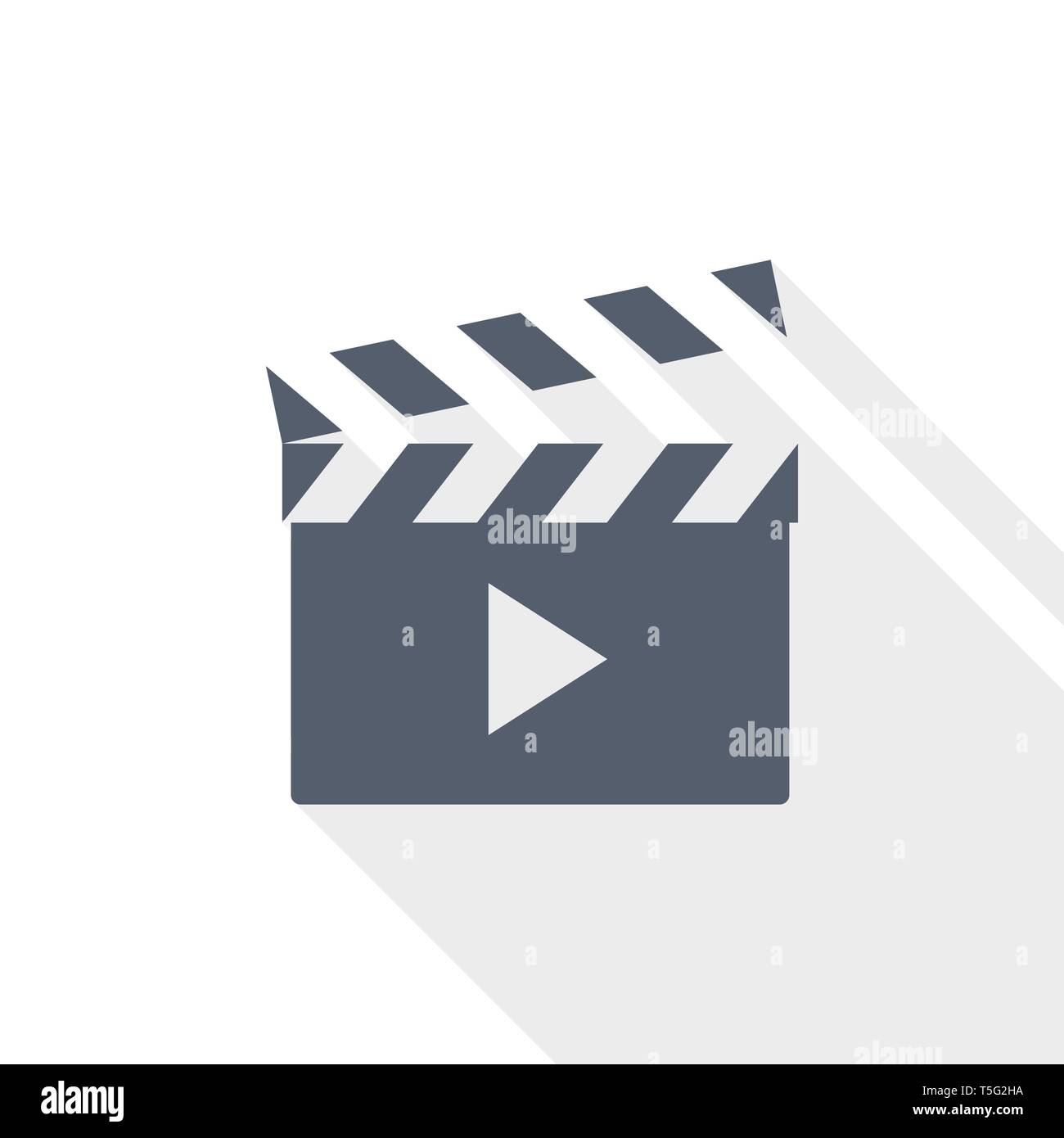 Filmklappe Play Video Symbol Flache Design Vector Illustration Stock Vektorgrafik Alamy