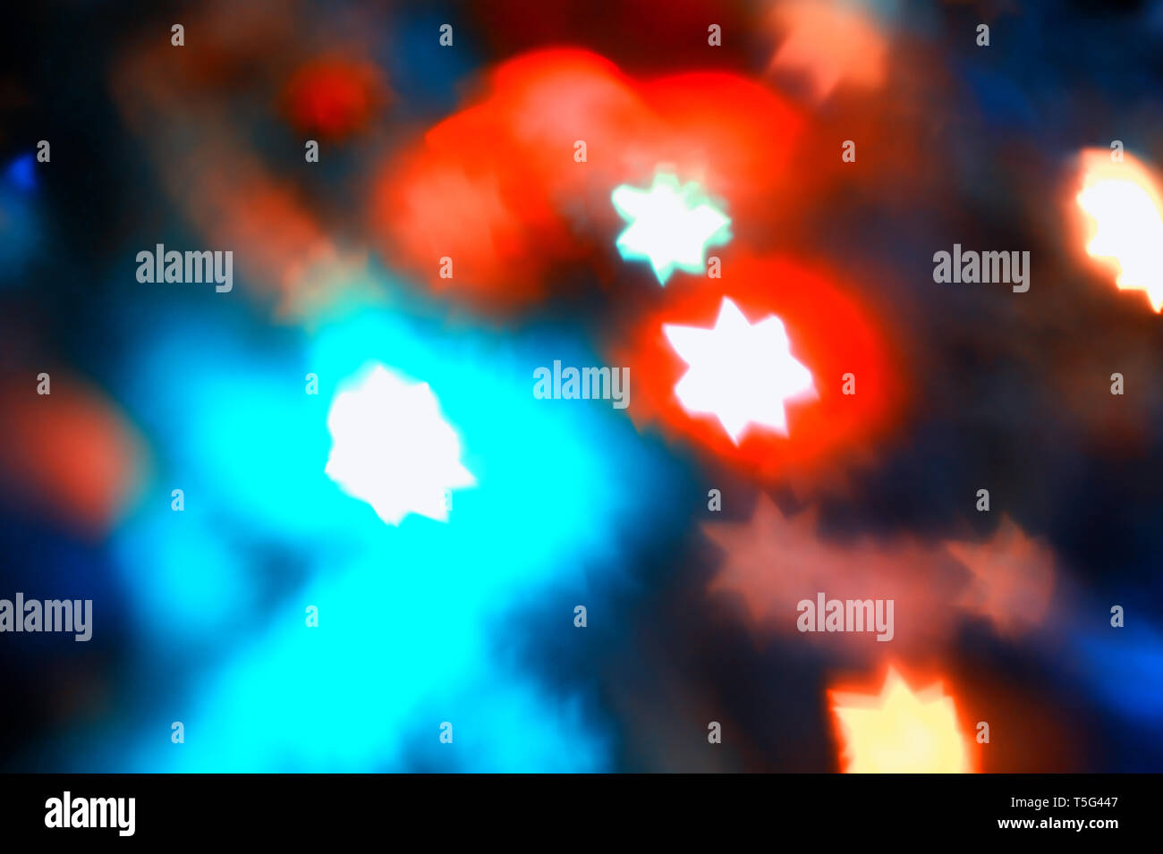 Urlaub verschwommen Glühbirne Hintergrund Stockfoto