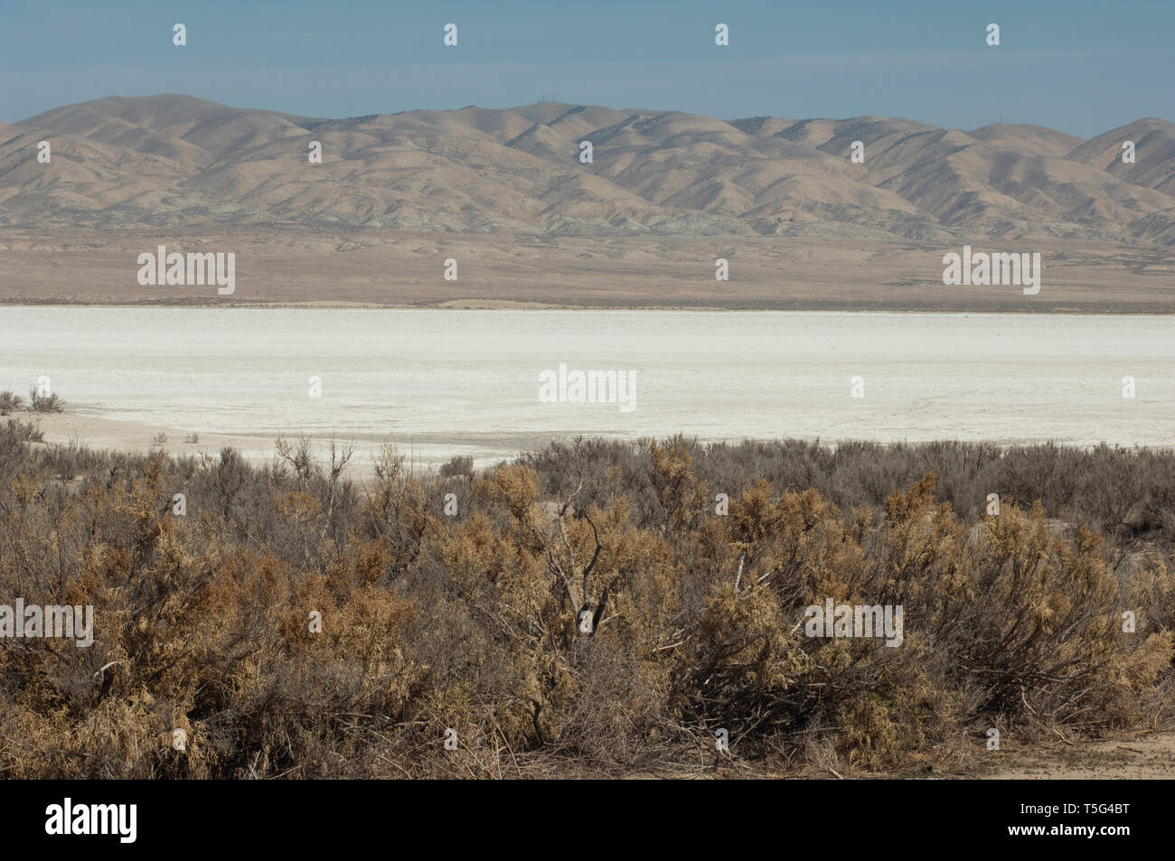 Soda See auf der San Andreas Störung, Carrizo Plain National Monument, Kalifornien. Digitale Fotografie Stockfoto