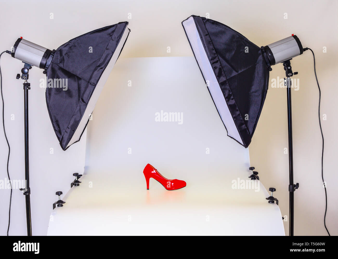 Foto Tabelle für die Fotografie im Studio Stockfoto