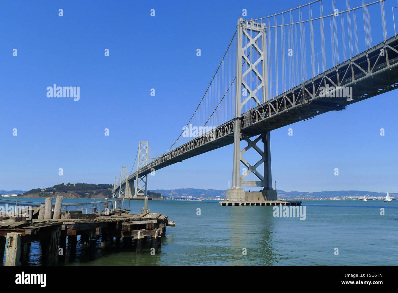 San Francisco Oakland Bay Bridge Stockfoto