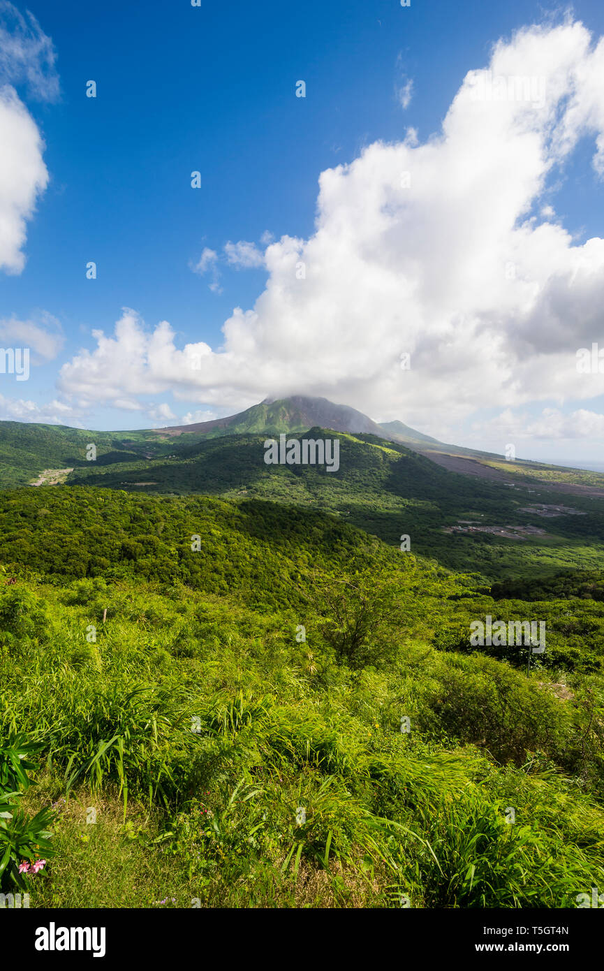 Britisches Überseegebiet, Montserrat, Soufriere Hills Vulkan Stockfoto
