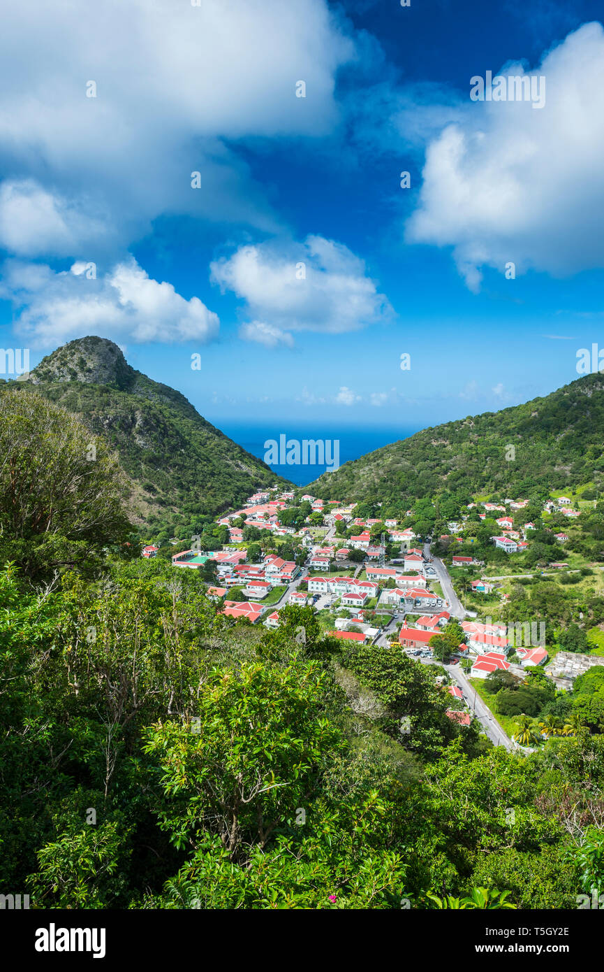 Karibik, Niederländische Antillen, Saba, Unten Stockfoto