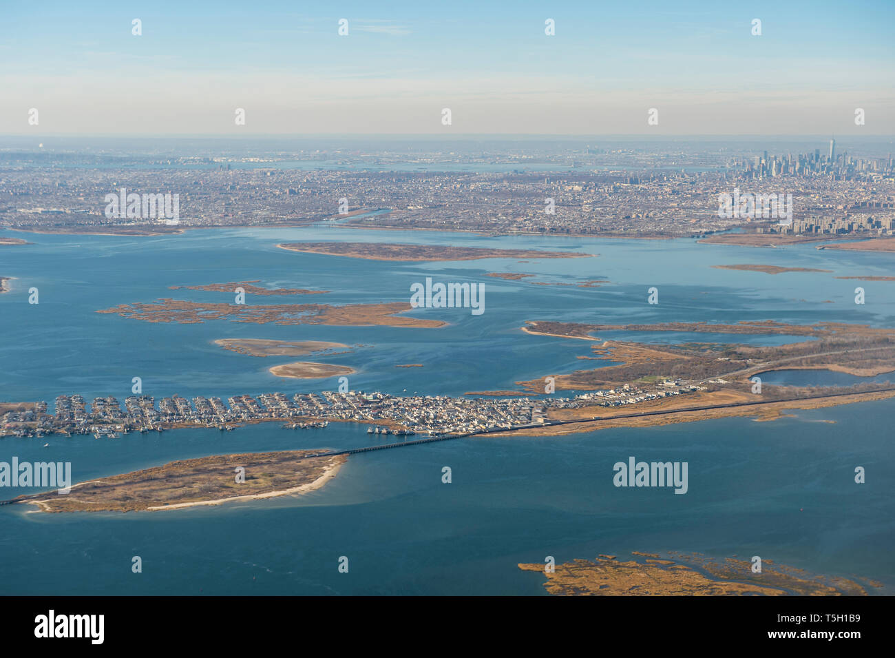 USA, Luftaufnahme von New York Stockfoto