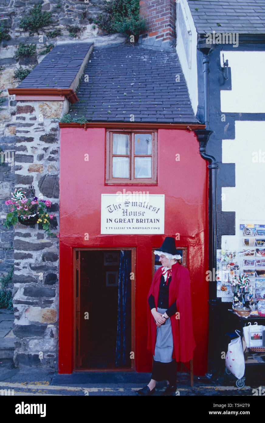 Kleinste Haus in Großbritannien, Conwy, Wales Stockfoto