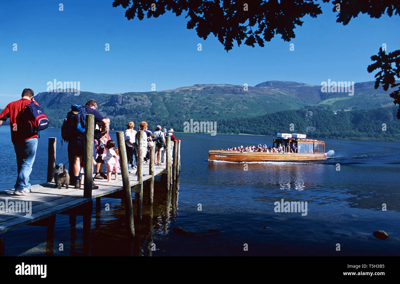 Passagier starten, Derwent Water, Lake District, England Stockfoto