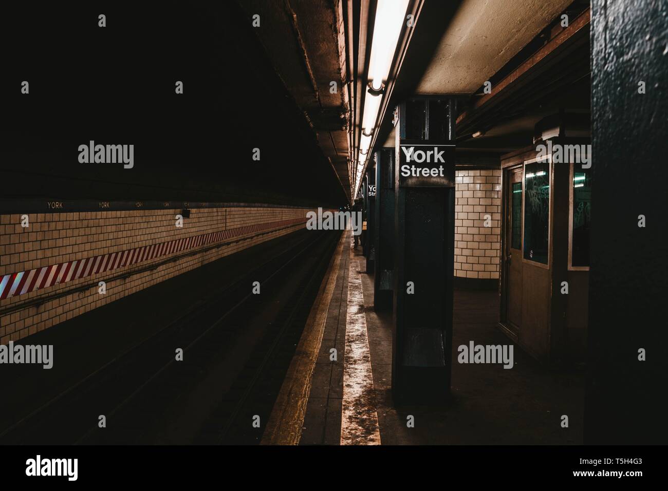 Die New York U-Bahn Station Stockfoto