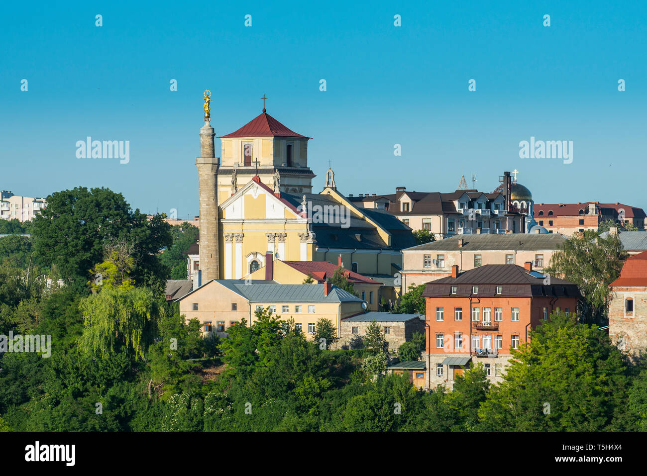 Blick über Kamjanez-podilskyj, Ukraine Stockfoto