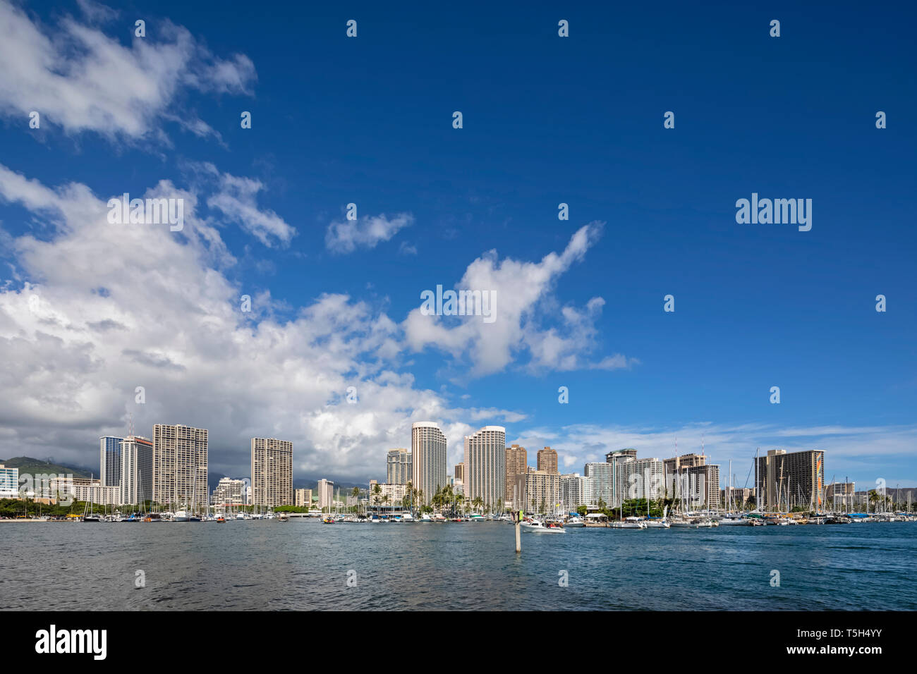 USA, Hawaii, Oahu, Honolulu, Skyline Stockfoto