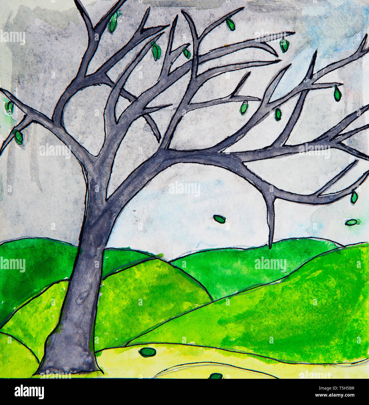  Herbst baum malen -Fotos und -Bildmaterial in hoher Auflösung – Alamy Motiv 