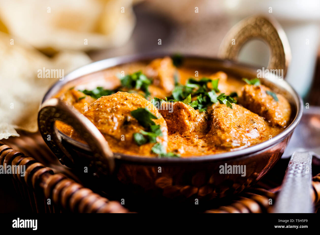 Indian Butter Chicken Stockfoto