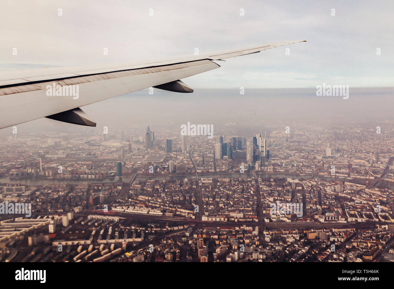 Brasilien, Sao Paulo, Luftaufnahme vom Flugzeug Fenster Stockfoto