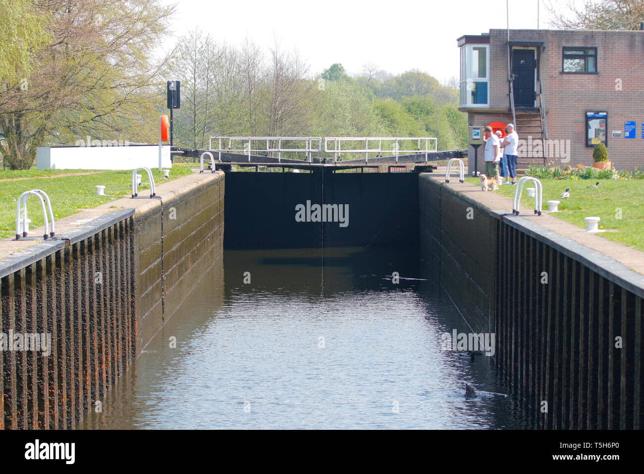 Woodlesford Lock in Leeds, West Yorkshire Stockfoto