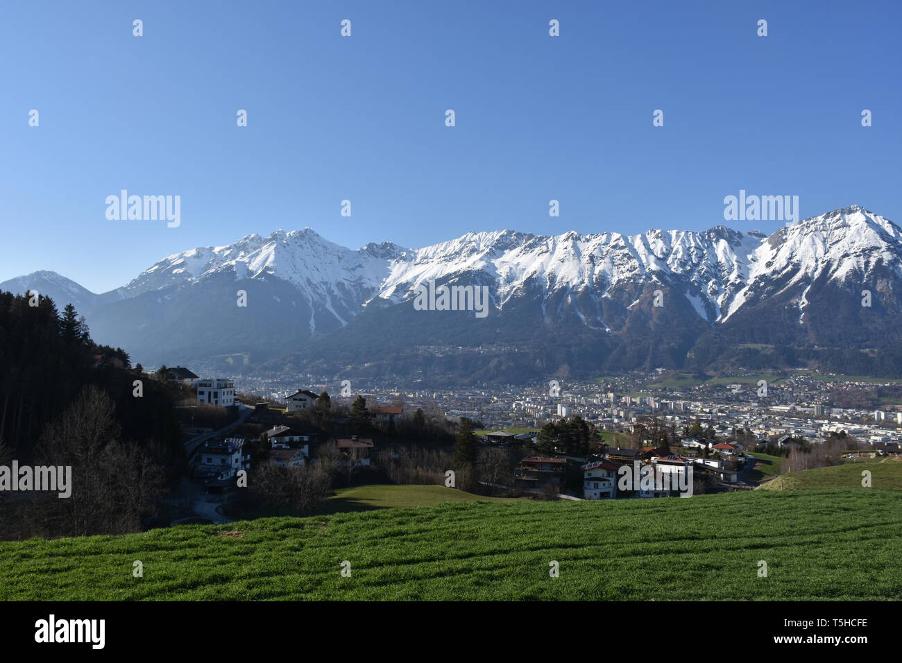 Innsbruck, Tirol, Nordtirol, Nordkette, Karawendel, Seegrube, Schnee, Eis, Winter, Frühling, Hafelekarspitze, Kleiner Solstein, Solstein, Jahreszeit, Stockfoto