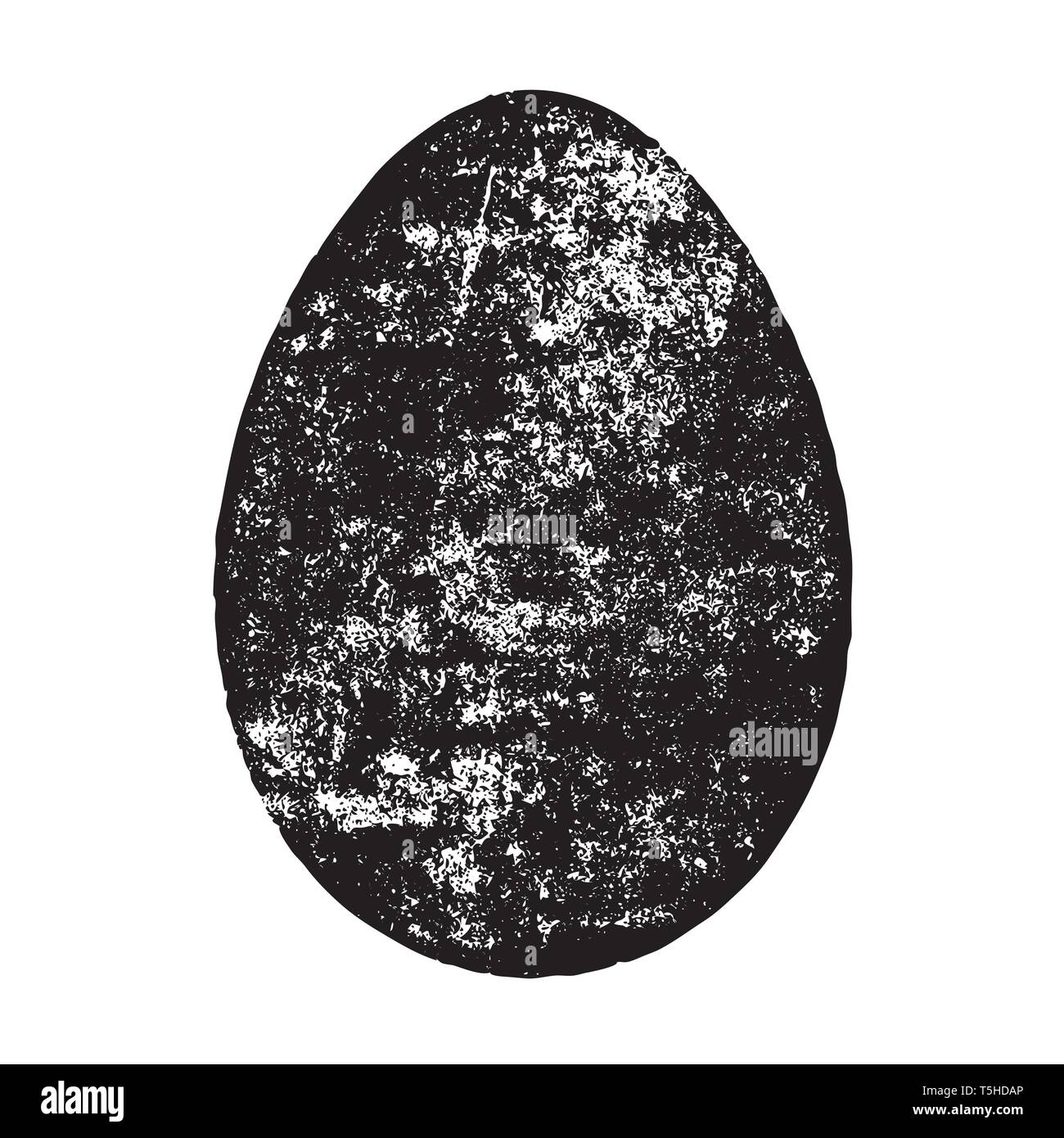 Grunge isoliert Ei Stock Vektor