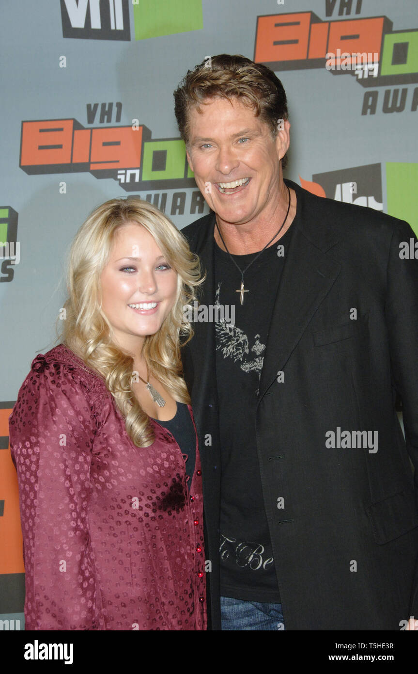 LOS ANGELES, Ca. Dezember 02, 2006: DAVID HASSELHOFF & Tochter HAYLEY AMBER HASSELHOFF auf der VH1 Big in 06 Auszeichnungen bei Sony Studios, Culver City. Bild: Paul Smith/Featureflash Stockfoto