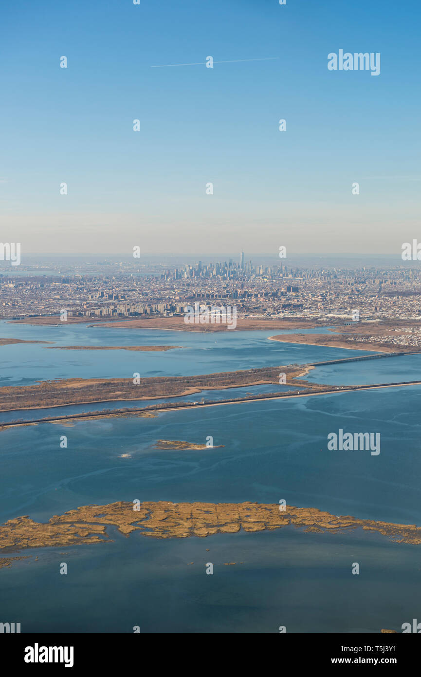 USA, Luftaufnahme von New York Stockfoto