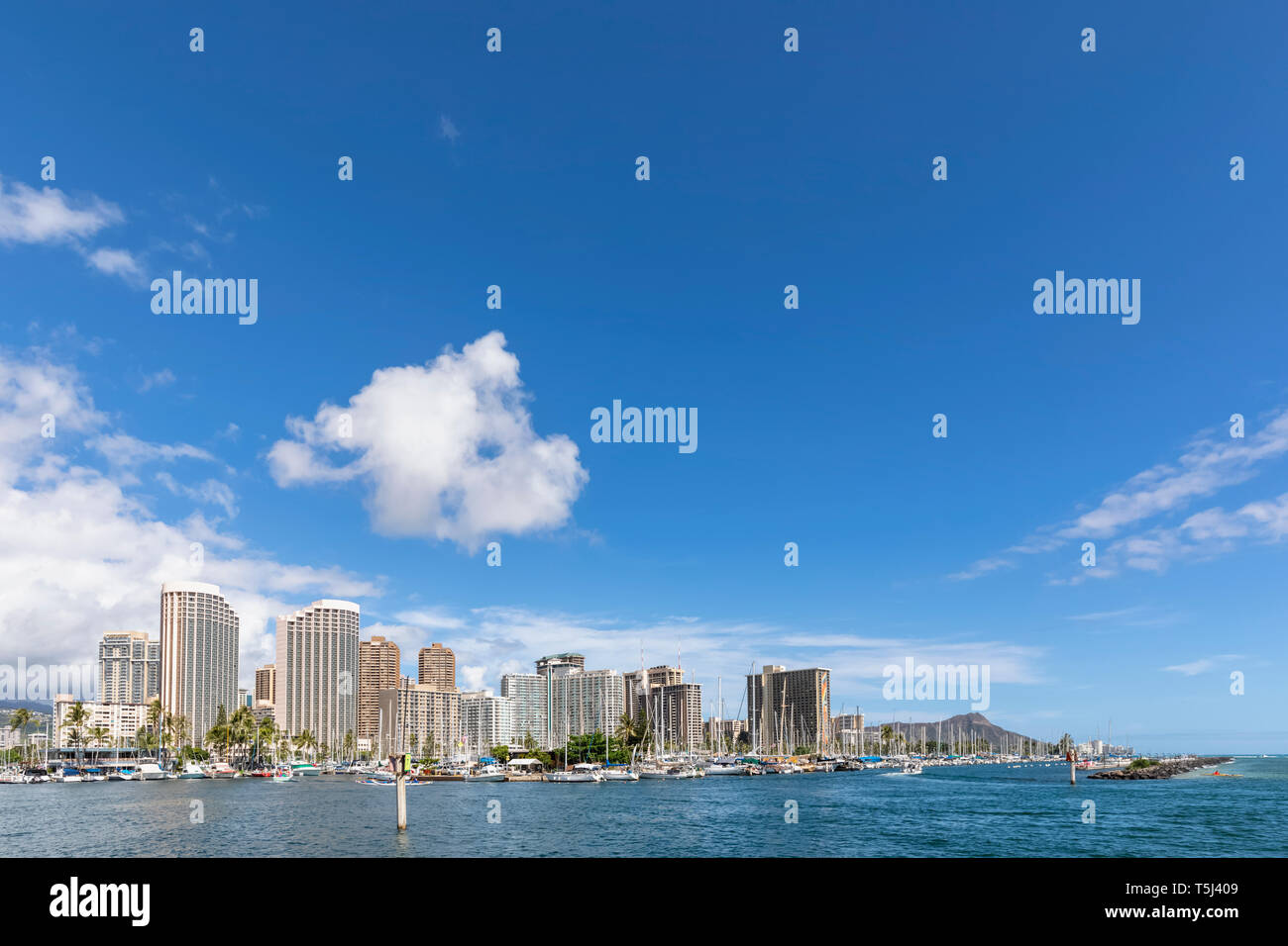 USA, Hawaii, Oahu, Honolulu, Skyline Stockfoto