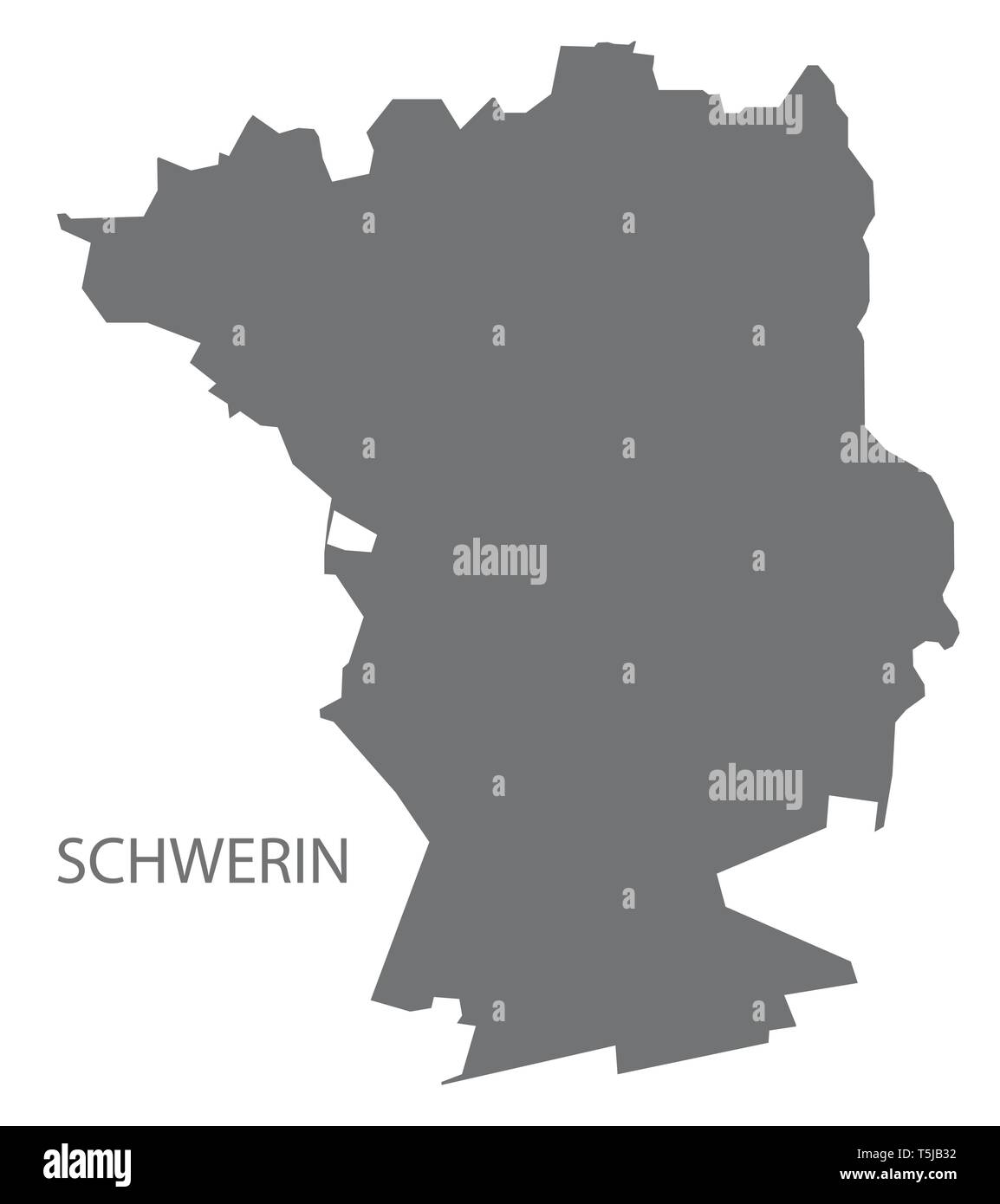 Schwerin gray county Karte von Mecklenburg-vorpommern DE Stock Vektor
