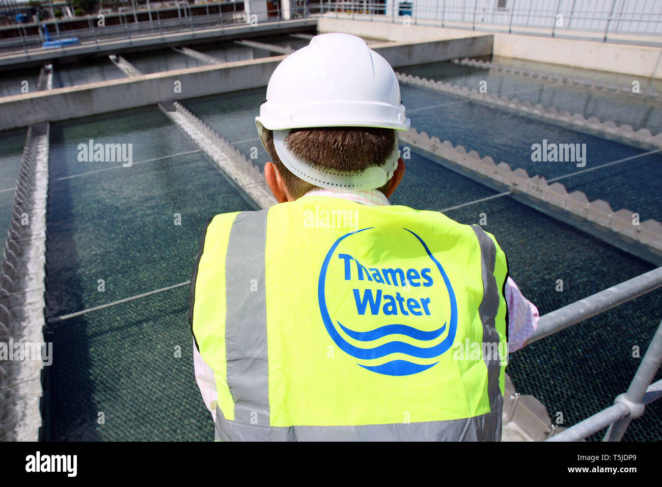 Thames Gateway Wasseraufbereitungsanlagen - Becton, Greater London. 17. Juni 2010. Stockfoto