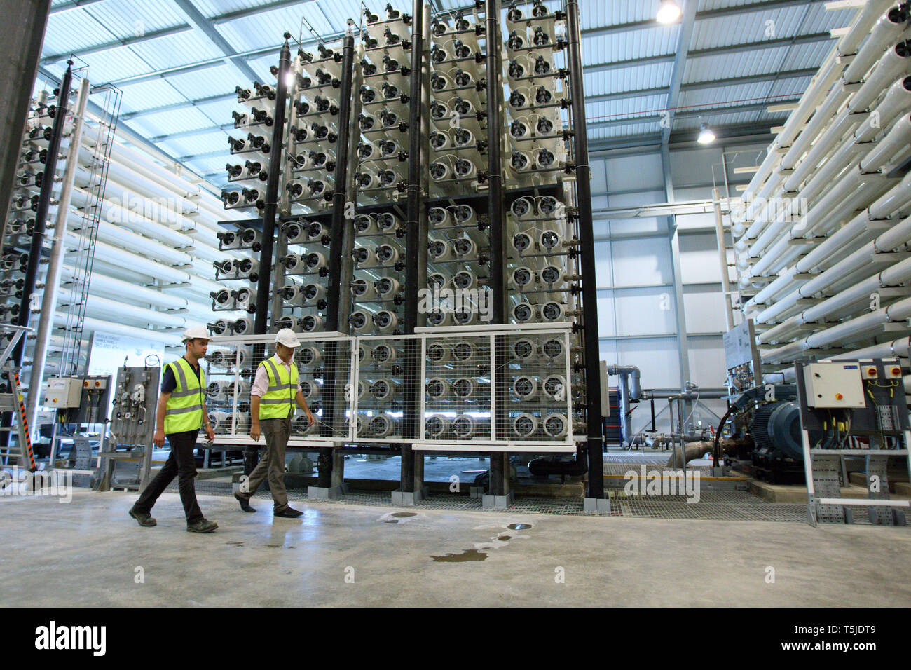 Thames Gateway Wasseraufbereitungsanlagen - Becton, Greater London. 17. Juni 2010. Stockfoto