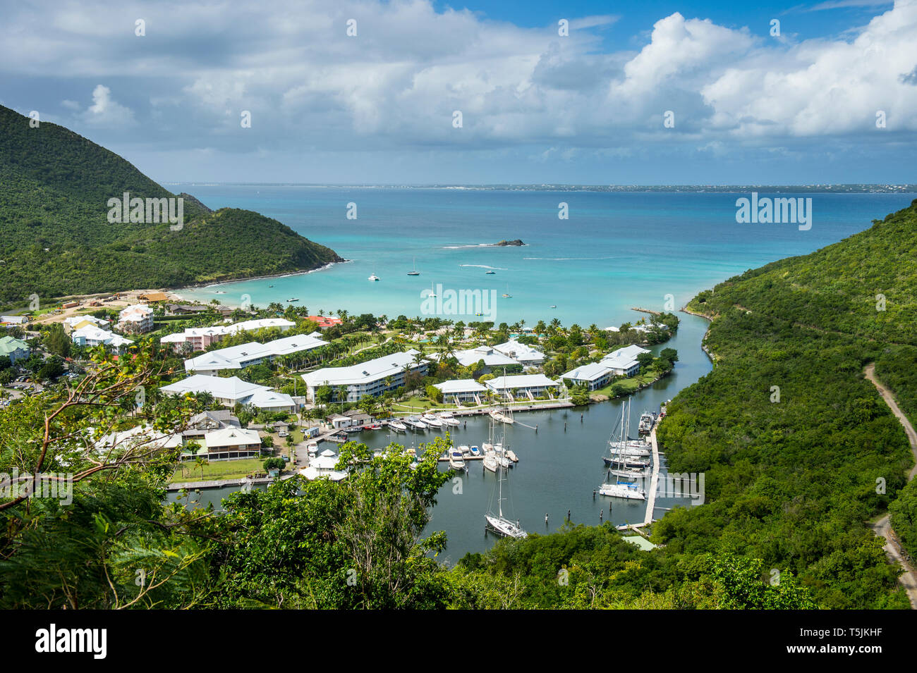 Karibik, Antillen, Sint Maarten, Grand-Case, Übersee Frankreich Stockfoto