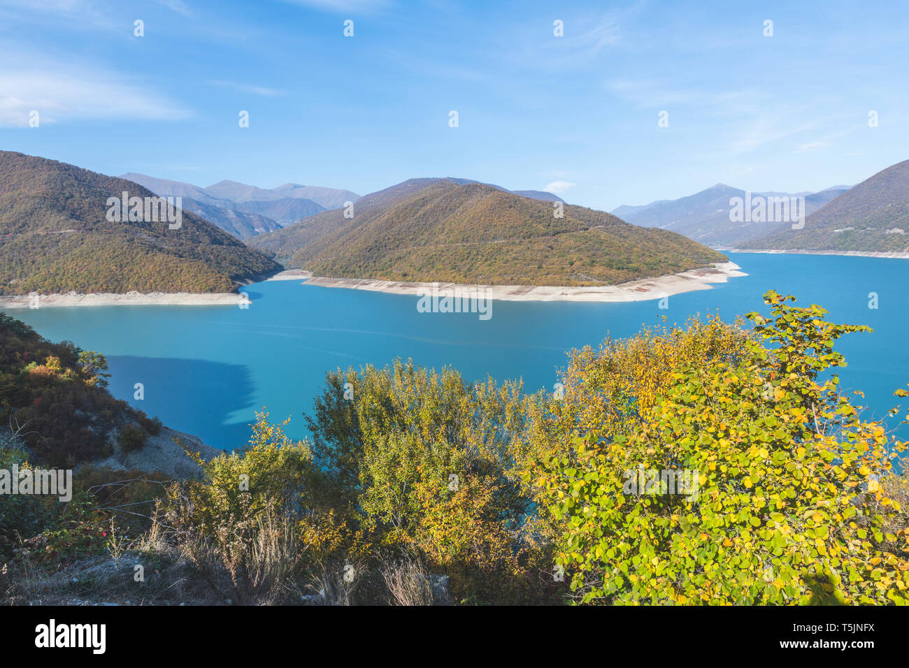 Georgien, Georgian Military Road, Zhinvali Behälter Stockfoto