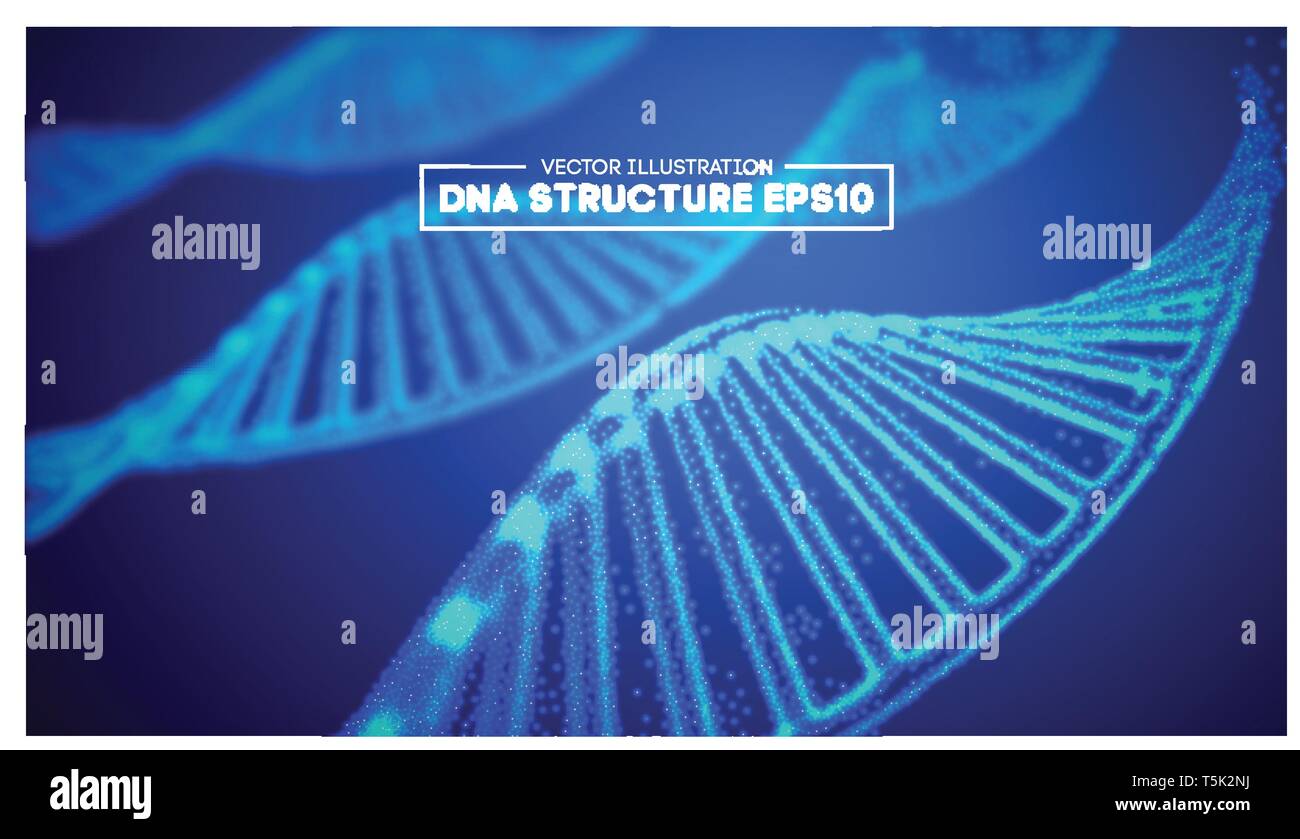 Genom-dna Vector Illustration. DNA-Struktur EPS 10. Genomsequenzierung Konzept der Gvo und Genom bearbeiten. Pharmazeutische Chemie und DNA-Forschung Stock Vektor