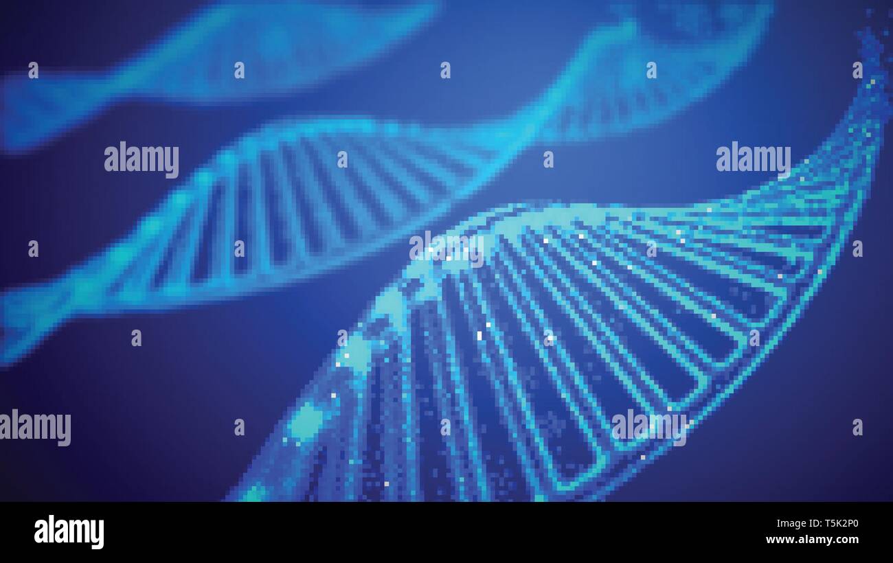 Genom-dna Vector Illustration. DNA-Struktur EPS 10. Genomsequenzierung Konzept der Gvo und Genom bearbeiten. Pharmazeutische Chemie und DNA-Forschung Stock Vektor