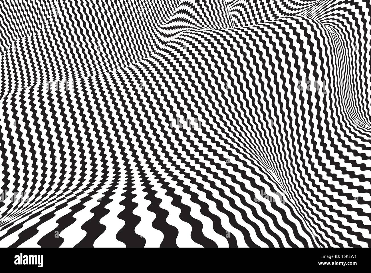 Optische Illusion Linien Hintergrund Abstrakten 3d Schwarz Und Weiß