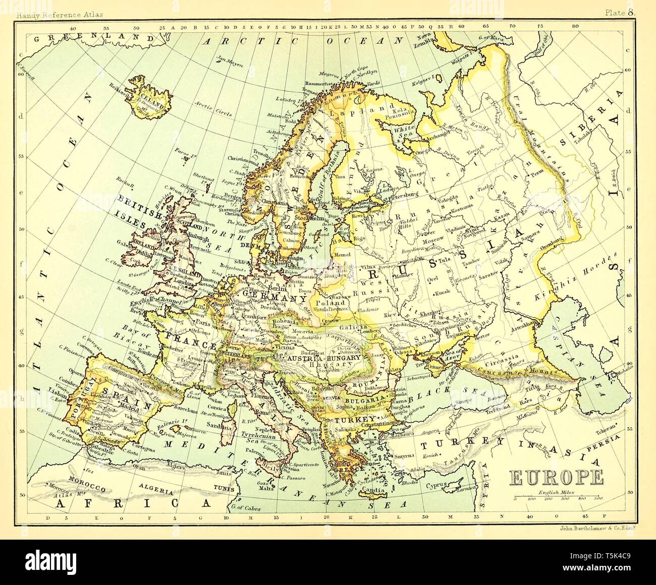Schöne vintage Hand gezeichnete Karte Illustrationen von Europa aus dem alten Buch. Kann als Poster oder dekoratives Element für den Innenausbau verwendet werden. Stockfoto Schöne vintage Hand gezeichnete Karte Illustrationen von Europa aus dem alten Buch. Kann als Poster oder dekoratives Element für den Innenausbau verwendet werden. Stockfoto