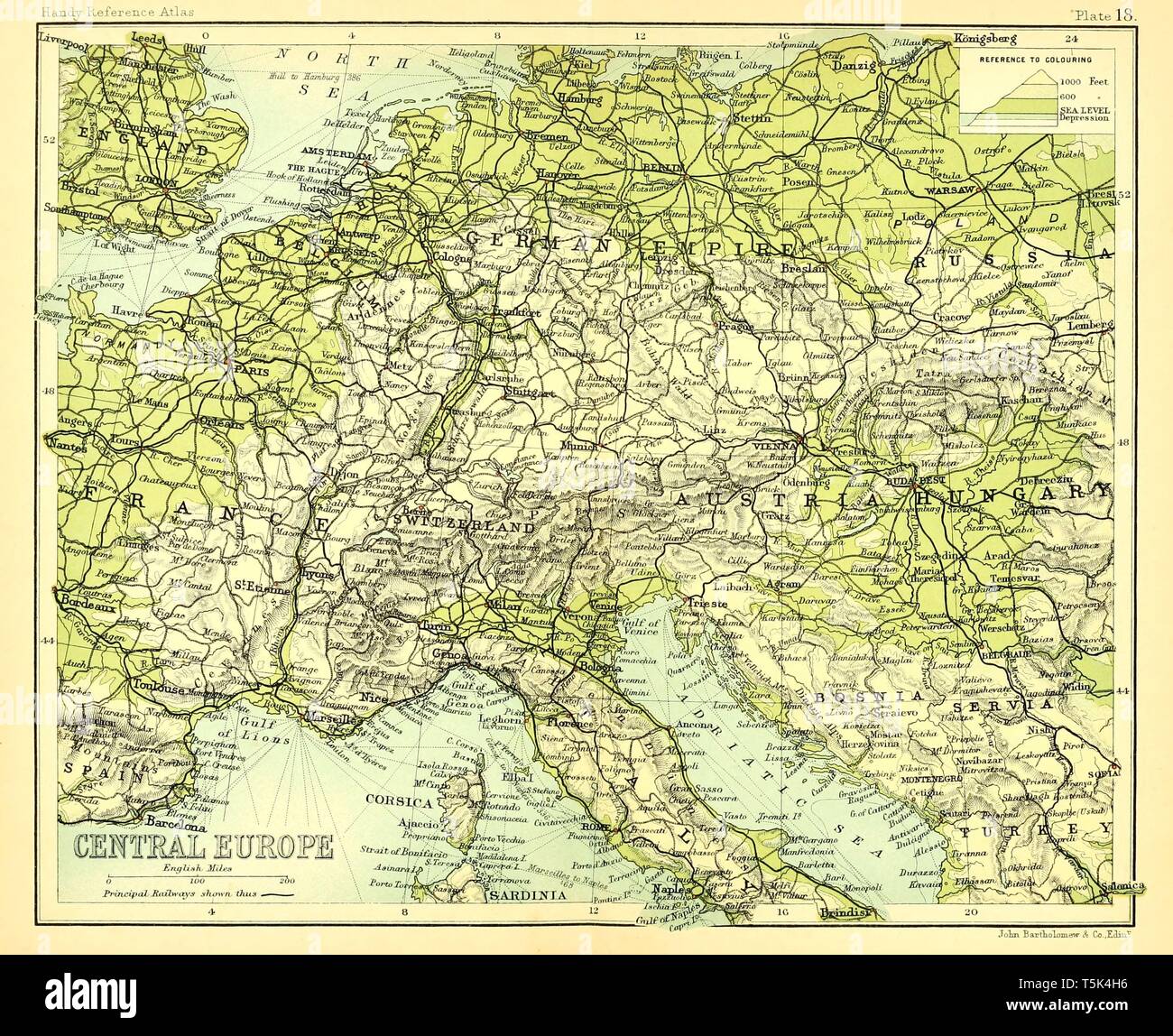 Schöne vintage Hand gezeichnete Karte Illustrationen von Mitteleuropa aus alten Buch. Kann als Poster oder dekoratives Element für den Innenausbau verwendet werden. Stockfoto Schöne vintage Hand gezeichnete Karte Illustrationen von Mitteleuropa aus alten Buch. Kann als Poster oder dekoratives Element für den Innenausbau verwendet werden. Stockfoto