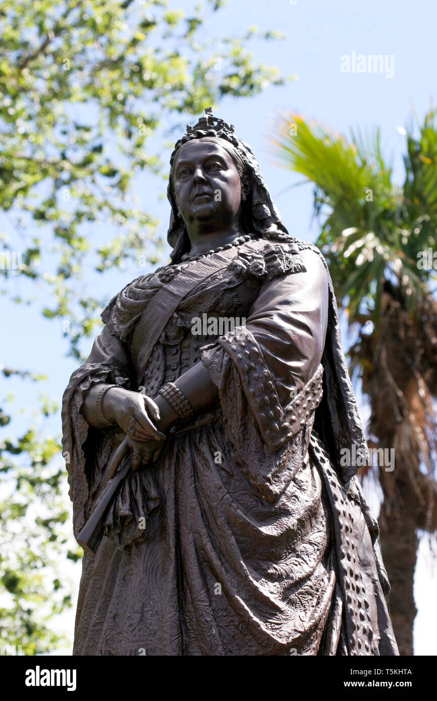 QUEEN VICTORIA als Statue in Auckland, Neuseeland Stockfoto