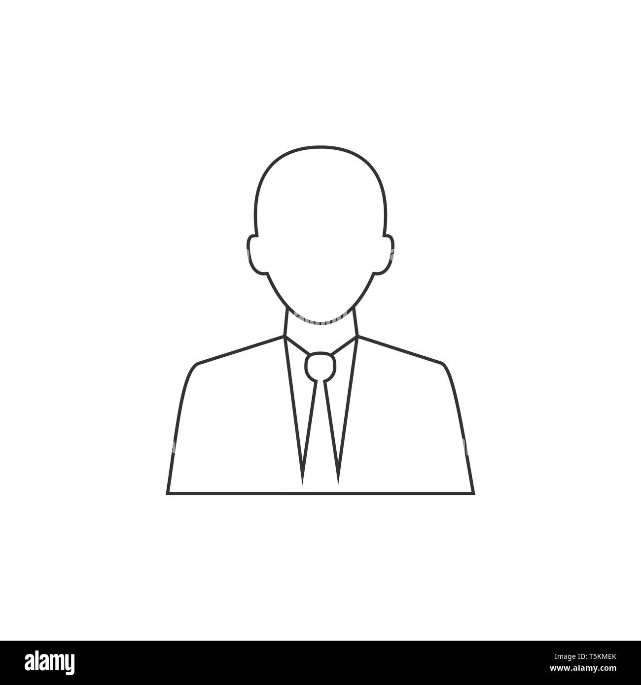 Vector Illustration, flache Bauform. Menschen Symbol Leitung Stock Vektor