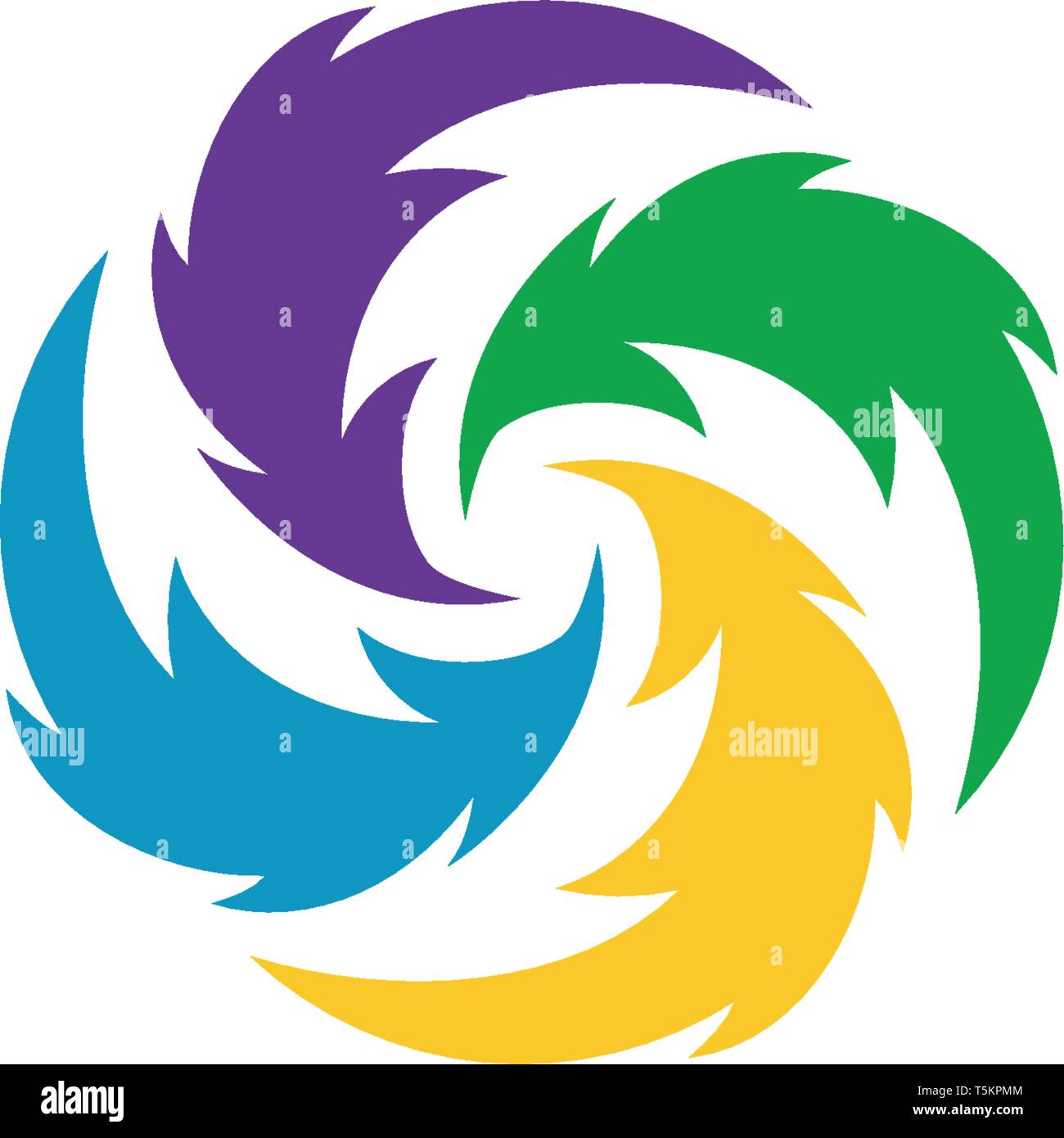 Vortex-Logo, sowie Symbol Stock Vektor