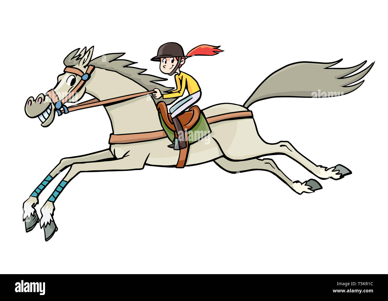 Mädchen pferd reiten Ausgeschnittene Stockfotos und -bilder - Alamy