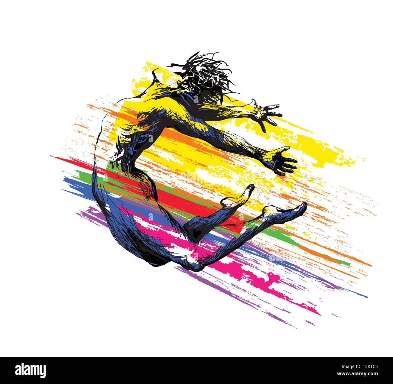 Hip hop Break Dancer Stock Vektor