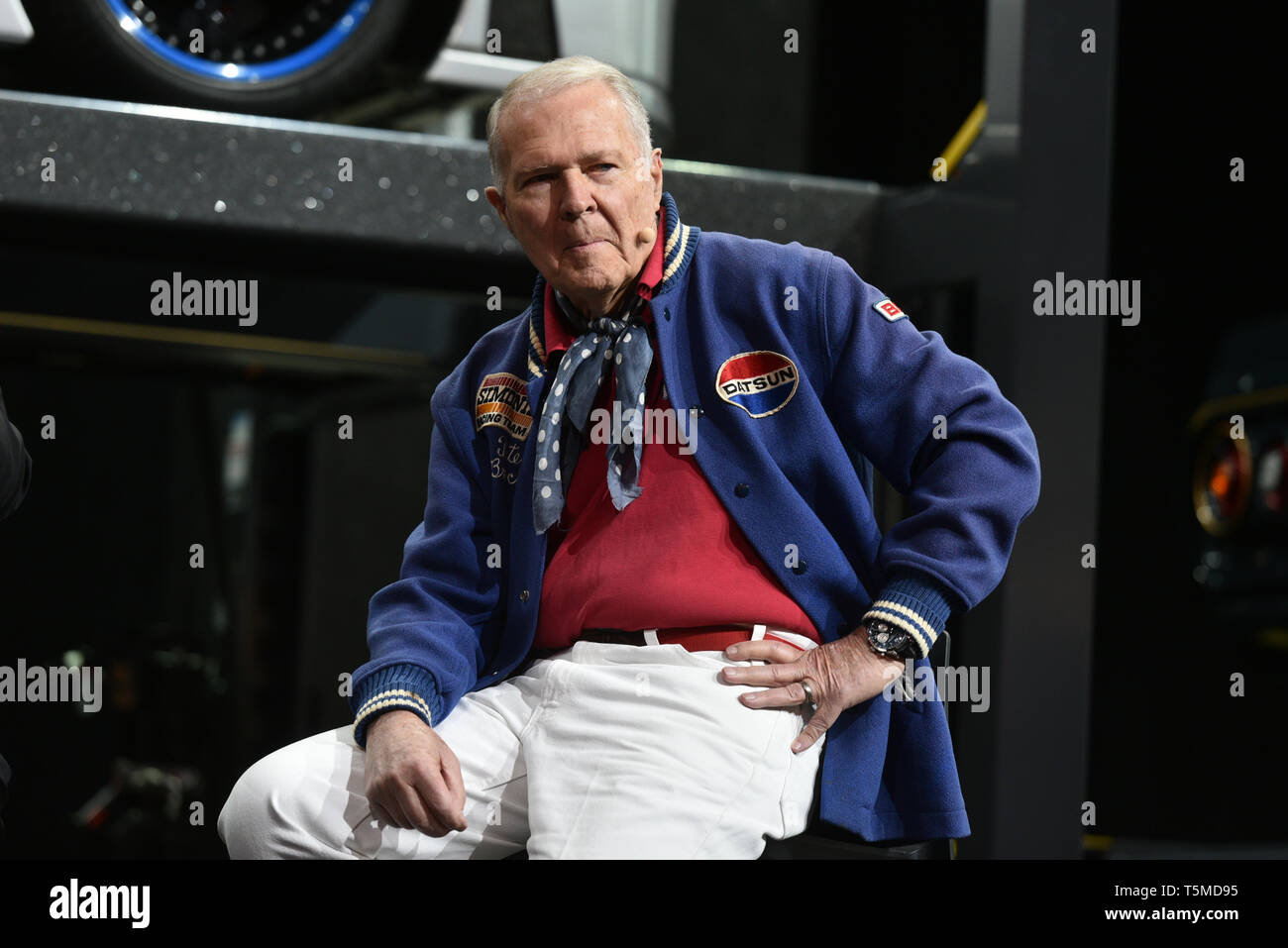 New York International Auto Show, Javits Center, USA - 17 Apr 2019 - Peter Brock auf der New York International Auto Show im Javits Center in New Y Stockfoto