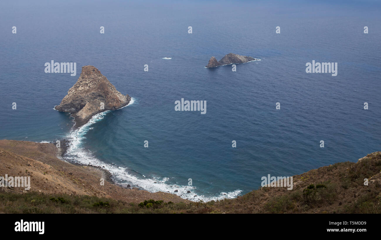 Roques de Anaga, Teneriffa, Kanarische Inseln, Spanien. Stockfoto