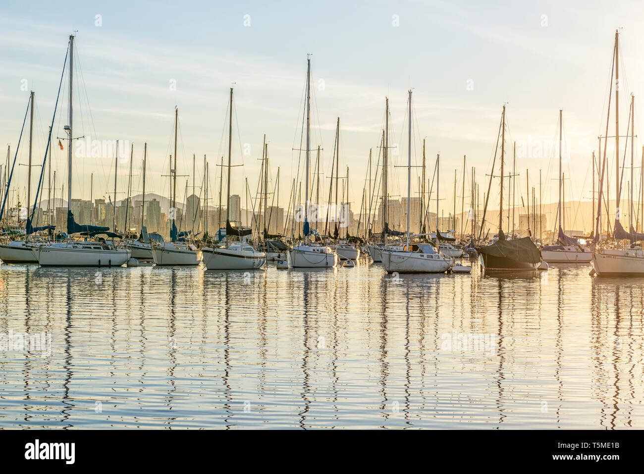 Boote im Hafen von San Diego. San Diego, CA. Stockfoto